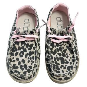 HEY DUDE Girls Leopard Slip-On Shoes K13